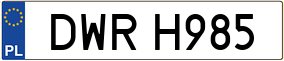 Trailer License Plate